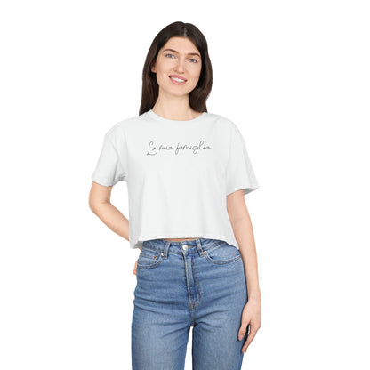 La Mia Famiglia Handwritten Crop Tee