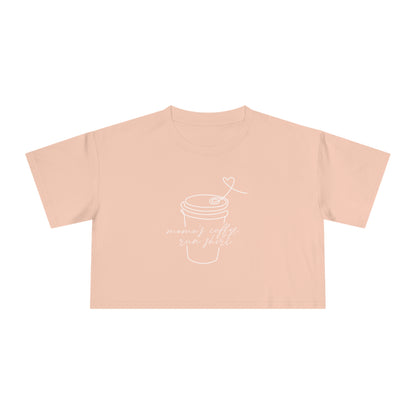 Mama's Coffee Run Crop Tee